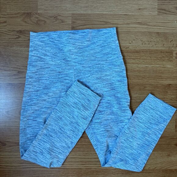 Lululemon Wunder Under High Rise Crop Legging Space Gray Alpine White - Picture 2 of 4